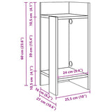 Side Tables 2 pcs with Shelf Artisan Oak 25.5x27x60 cm 858559