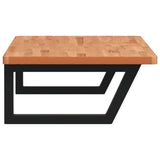 Basin Shelf Wall Mounted Steel and Solid Wood Beech 3302443