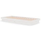 819893 Bed Frame without Mattress White Solid Wood 90x200 cm