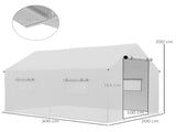 Polyethylene Walk-in Polytunnel Greenhouse, 2 x 3, White T3398P323778