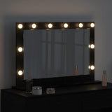 Vanity Mirror Rectangular with Mirror Black Oak 80 x 15 x 18 cm 868294