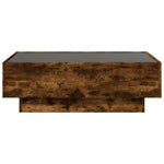 ZNTS Coffee Table with LED Smoked Oak 90x50x30 cm Engineered Wood 847522