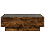 ZNTS Coffee Table with LED Smoked Oak 90x50x30 cm Engineered Wood 847522