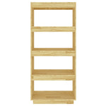 Book Cabinet/Room Divider 60x35x135 cm Solid Pinewood 810869