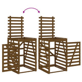 Wheelie Bin Storage Honey Brown 84x90x128.5 cm Solid Wood Pine 825103