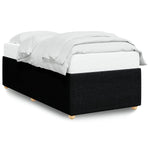 ZNTS Bed Frame without Mattress Black Single Fabric 3285037