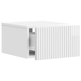 Wall-Mounted Bedside Cabinet with Drawer 2 pcs High Gloss White 898434