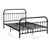 Bed Frame Black Metal Double 120x200 cm Tough Bed Frame 284500