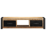 TV Cabinet 100x30x25 cm Solid Rough Wood Mango 4013597