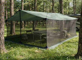 Camping Tarp with Mesh Walls Army Green 340 x 260 x 220 cm 42028566