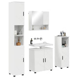 Bathroom Furniture Set Wall-mounted 4 pcs High Gloss White 3392967