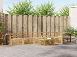Outdoor Sofa Set 7 pcs White 59 x 59 x 37 cm Solid Acacia Wood 3391964