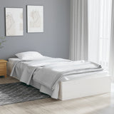 Bed Frame without Mattress White Solid Wood 75x190 cm Small Single 820063
