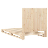 Bed Frame Natural Pine Solid Wood Single Durable Rectangular 3281533