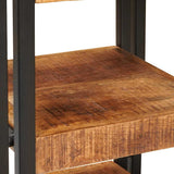 Bedside Table Brown and Black 38 x 33 x 58 cm Solid Mango Wood 4016730