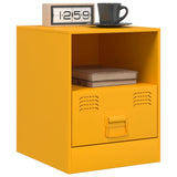 ZNTS Bedside Cabinets 2 pcs Mustard Yellow 34.5x39x44 cm Steel 841758