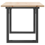 ZNTS Coffee Table O-Frame 90x40x45 cm Solid Wood Pine and Steel 3282664
