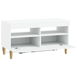 LED TV Cabinet White Engineered Wood 897215