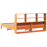 Bookcase Bed without Mattress Wax Brown 200x200cm Solid Wood Pine 3322860