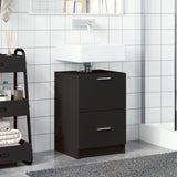 Sink Cabinet Black 40x37x59 cm Engineered Wood 848102