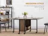 Six-Person Drop Leaf Dining Table - Brown/Black T3398P330383