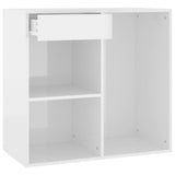 Cosmetic Cabinet High Gloss White 80x40x75 cm Engineered Wood 808843