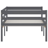 Bed Frame without Mattress Dark Grey Solid Pinewood 90x200 cm 322055