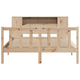 Bookcase Bed without Mattress 120x190 cm Small Double Solid Wood Pine 3321649