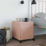 Bedside Cabinet Pink 36x38.5x43.5 cm Steel 846616