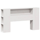 Bookcase Bed without Mattress White 140x200cm Solid Wood Pine 3322949