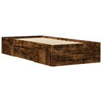 Bed Frame without Mattress Smoked Oak 90x200 cm Engineered Wood 3295496