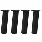 ZNTS Coffee Table Legs 4 pcs Black 30 cm Steel 4012496