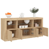 Sideboard with LED Lights Sonoma Oak 142.5x37x67 cm 3209067