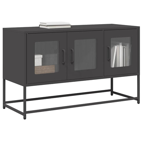 ZNTS TV Cabinet Black 100.5x39x60.5 cm Cold-rolled Steel 853338