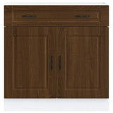Kitchen Base Cabinet Porto Brown Oak Engineered Wood 853984