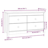 Side Cabinet Honey Brown 100x40x54 cm Solid Wood Pine 821777