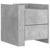 ZNTS Bedside Cabinet Concrete Grey 45x50x50 cm Engineered Wood 848286