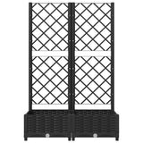 Garden Planter with Trellis Black 80x40x121.5 cm PP 318270