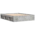 ZNTS Bed Frame without Mattress Concrete Grey 160x200 cm 3203876