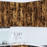 Hanging Cabinet with Door Smoked Oak and White 57 x 57 x 100 cm 884374