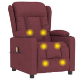 Massage Chair Wine Red Fabric 339061