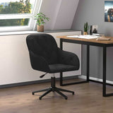 Office Chair Height Adjustable Black 56 x 61.5 x 72 cm Velvet 42025221