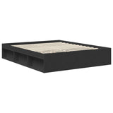 Bed Frame with Headboard Black 160 x 200 cm Solid Pine Wood 3410984