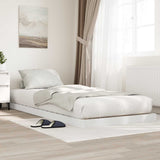 Floor Bed Frame White 100 x 200 cm Engineered Wood 893548