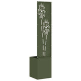 Garden Privacy Screen Olive green 32 x 150 cm Cold-rolled steel 876367