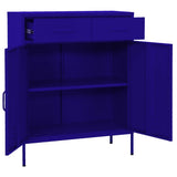 Storage Cabinet Navy Blue 80x35x101.5 cm Steel 336154