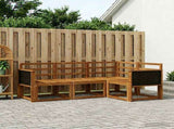 Outdoor Sofa Set 4 pcs Natural Solid Acacia Wood 3385160