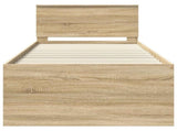 Daybed Manual Sonoma Oak and Black 100 x 200 cm Engineered Wood 3408517
