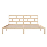 3101198 Bed Frame without Mattress Solid Wood 140x190 cm