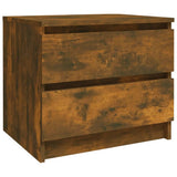 Bed Cabinets 2 pcs Smoked Oak 50x39x43.5 cm Engineered Wood 815823